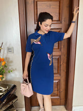 Royal blue t-shirt dress